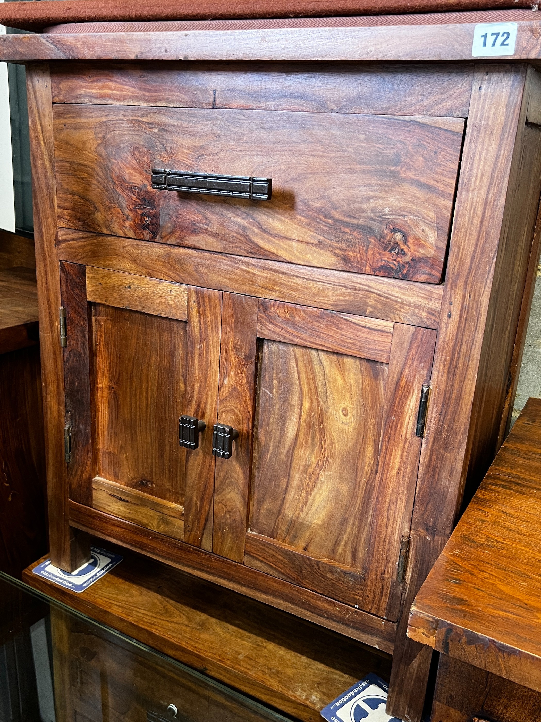 Four Indonesian hardwood chests, largest width 60cm, depth 40cm, height 70cm